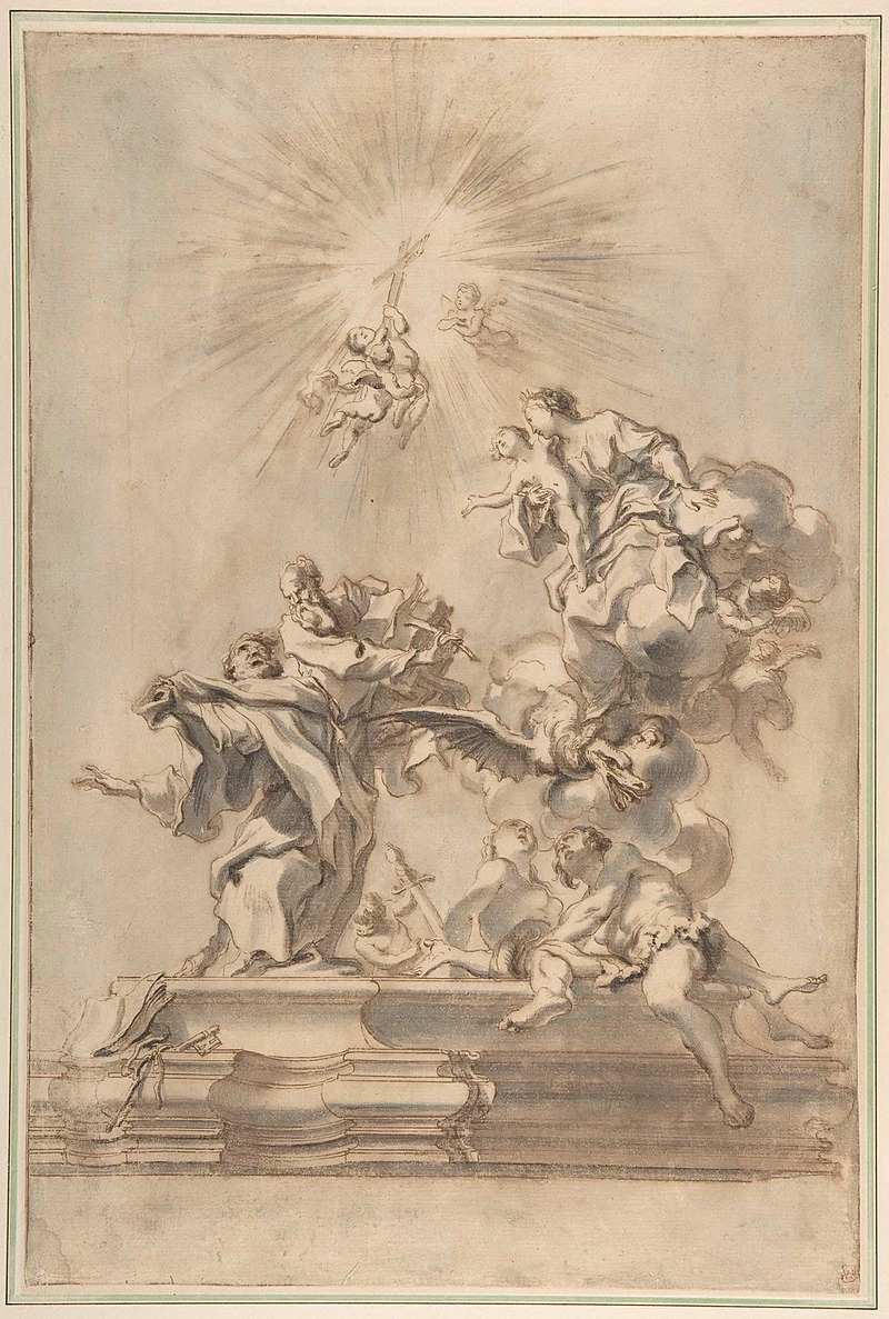 Studio per ascensione della Vergine